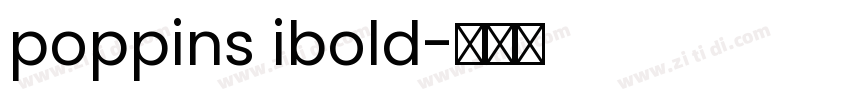 poppins ibold字体转换